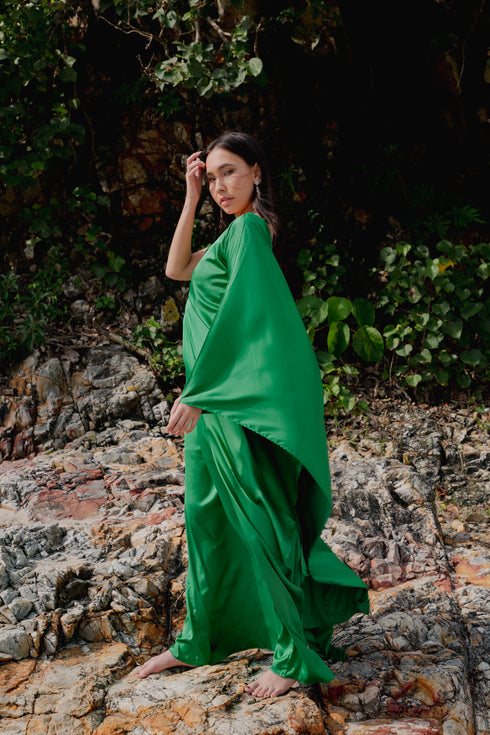 Green Flowy Maxi Dress